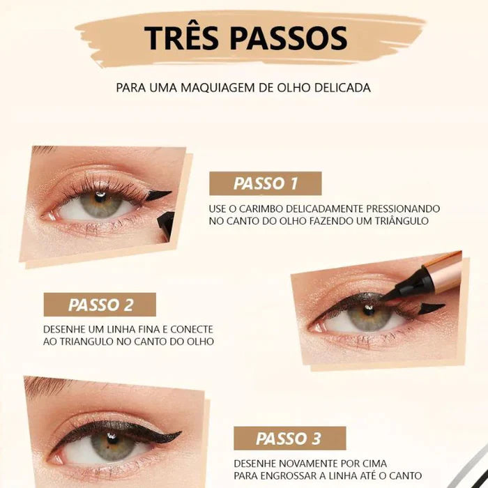 Delineador Cat Eyeliner - Caneta Dupla Pro!